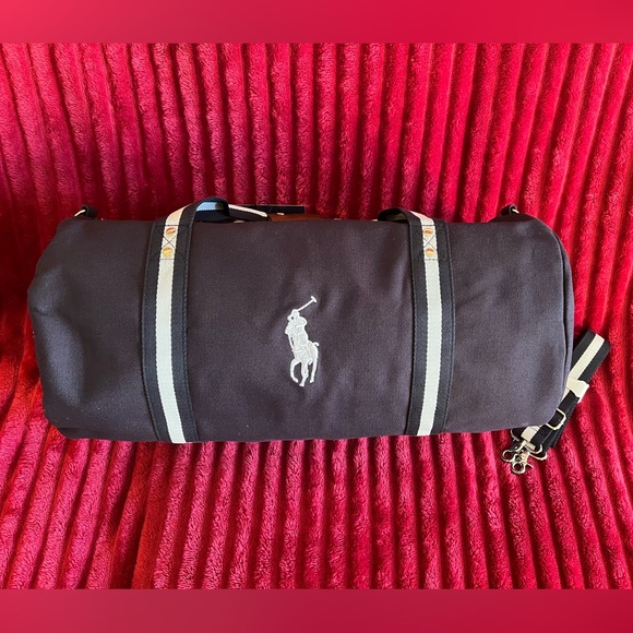 Polo by Ralph Lauren Navy and White Duffel Bag